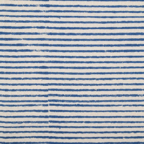 Blue Linear Hand Block Printed Hand Towels - Image 3
