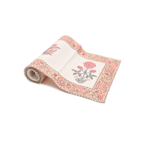 Perennial flowers Block Printed Table Runners