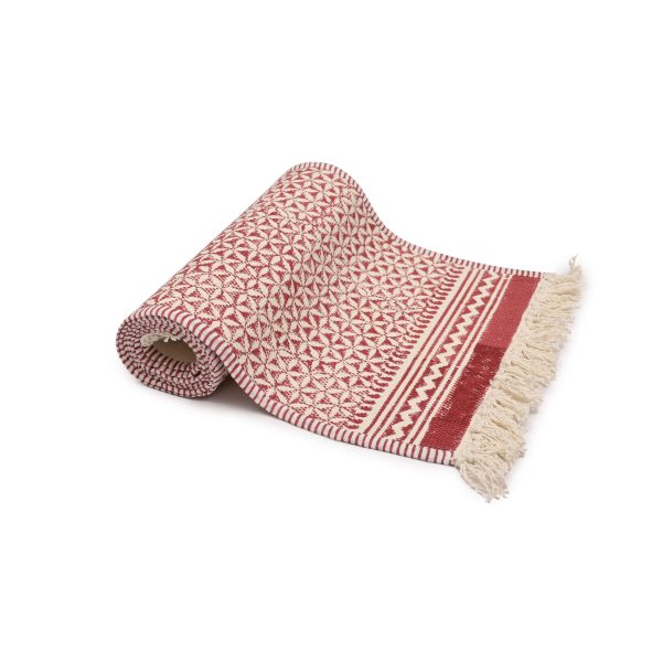 Diva Red Block Printed Table Runners