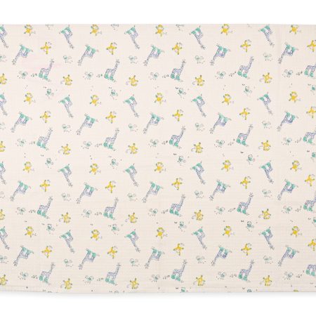 Blue Boogie Block Printed Kids Bath Towels - Image 3