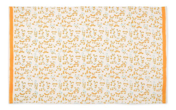 Yellow Rambo Block Printed Kids Bath Towels - Image 3