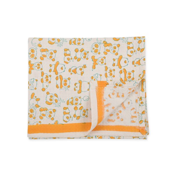 Yellow Rambo Block Printed Kids Bath Towels - Image 4