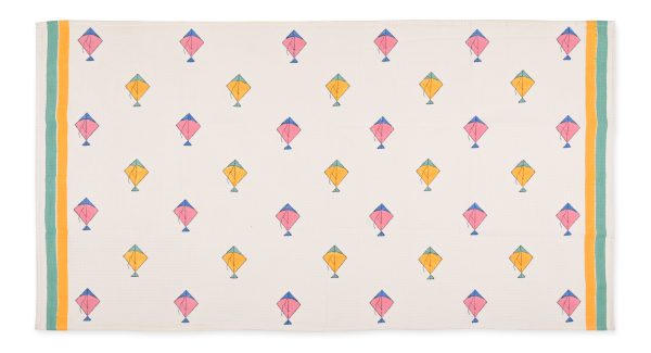 Kite Block Printed Bath Towel - Image 4
