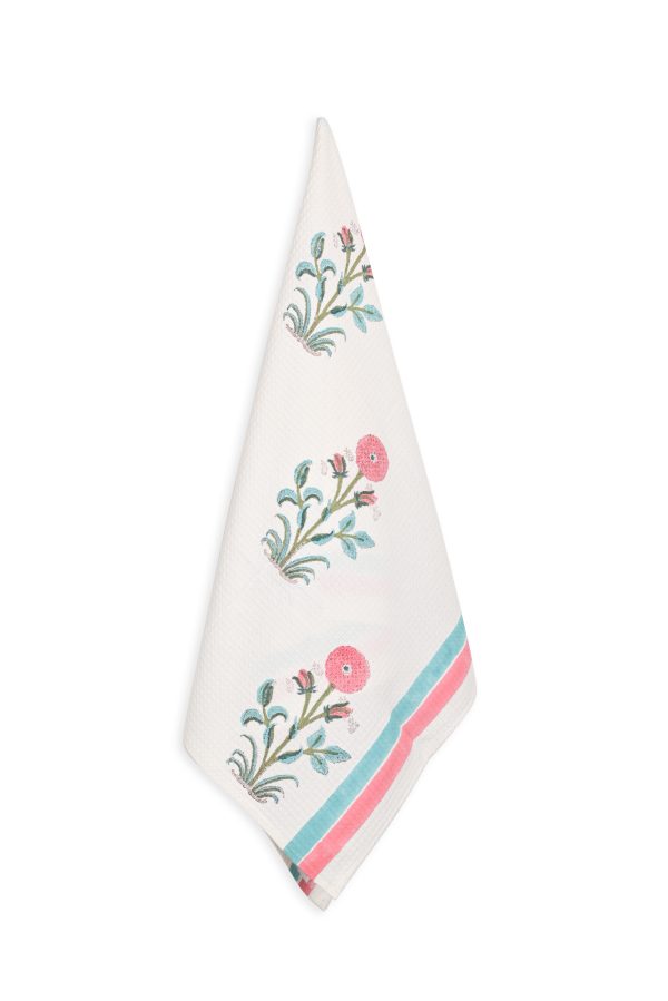 Gladiolus Block Printed Bath Towel - Image 3