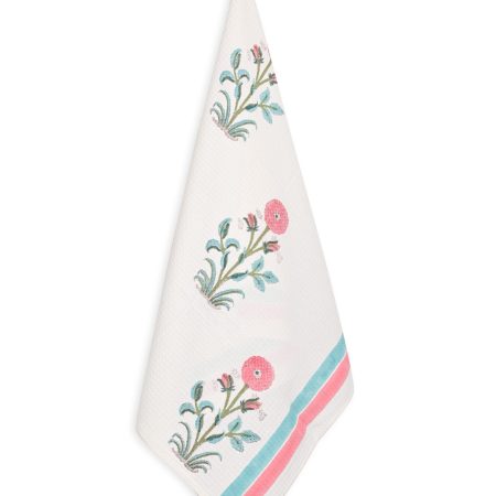 Gladiolus Block Printed Bath Towel - Image 3