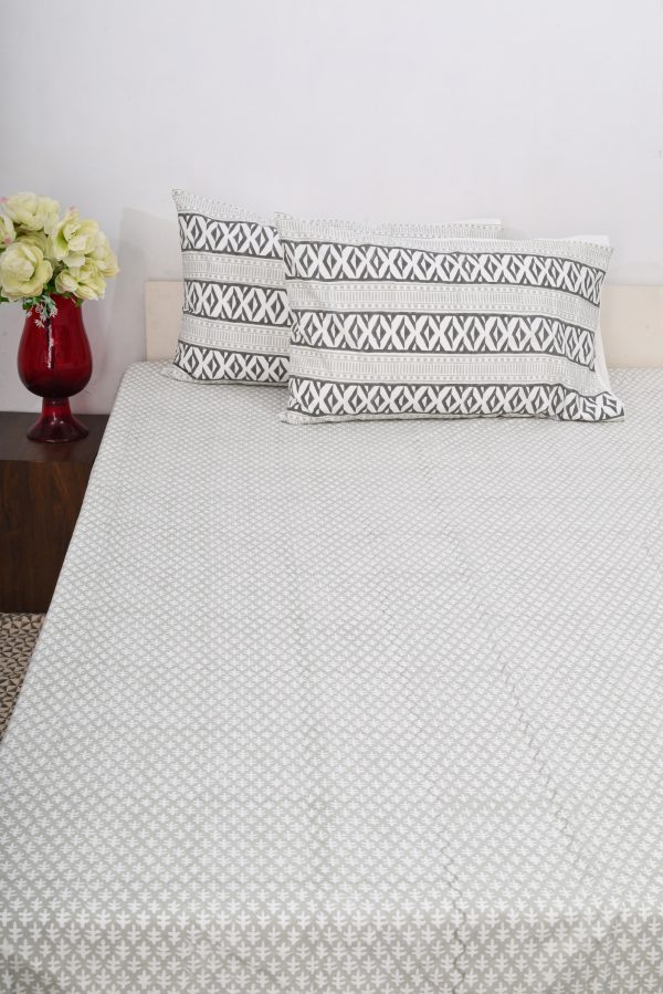 Pansy Block Printed Bedsheet