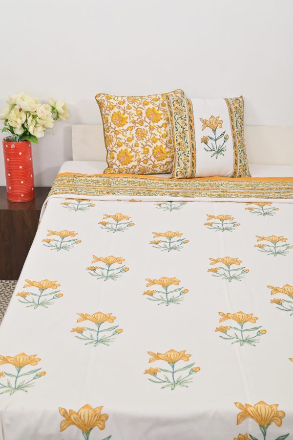 Sunflower Block Printed Dohar - Image 4