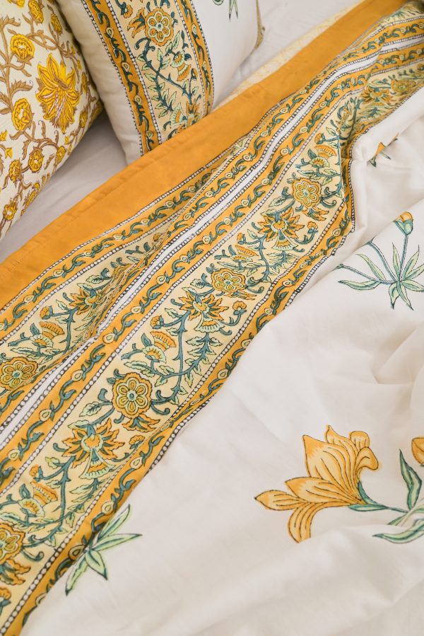 Sunflower Block Printed Dohar - Image 2