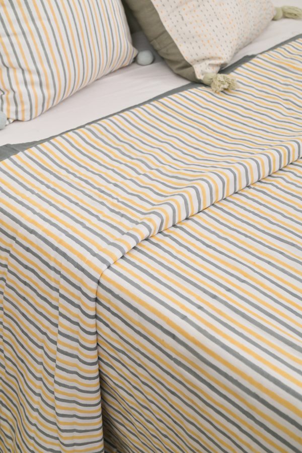 Gray Peers Block Printed Dohar