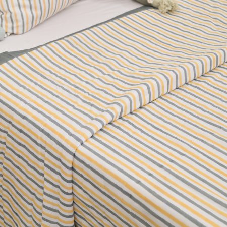 Gray Peers Block Printed Dohar