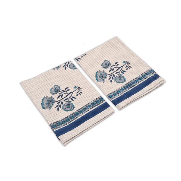 Pansy Flower Hand Block Printed Hand Towels