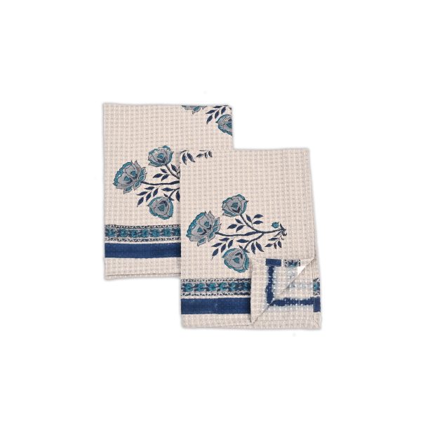 Pansy Flower Hand Block Printed Hand Towels - Image 4
