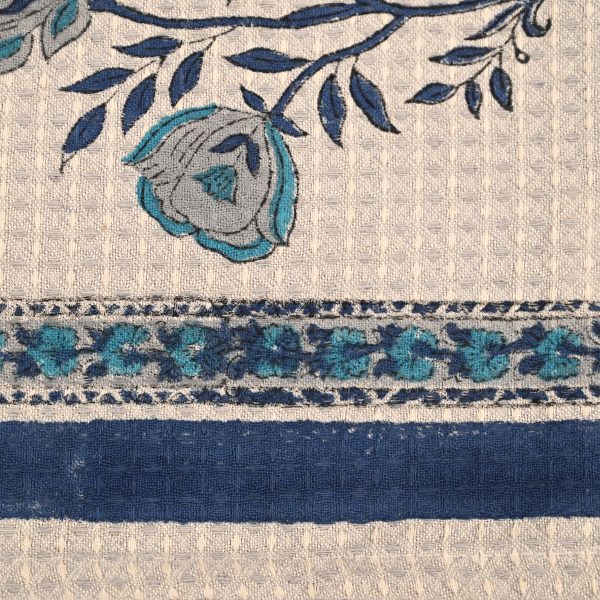 Pansy Flower Hand Block Printed Hand Towels - Image 3