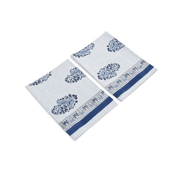 Lobelia Hand Block Printed Hand Towels