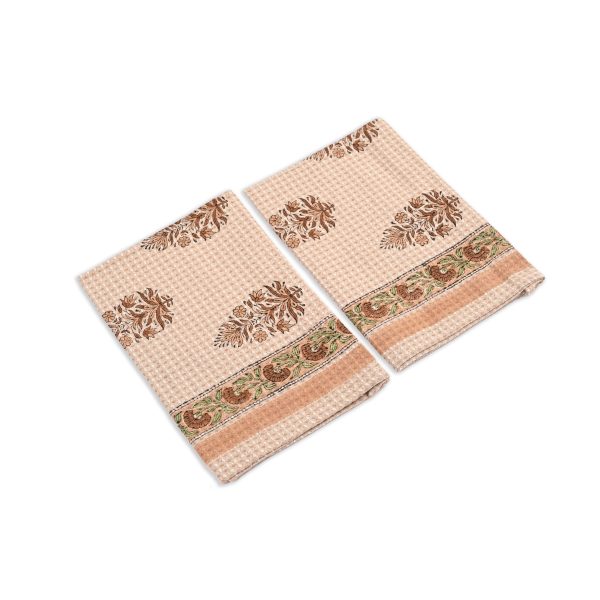 Oleander Hand Block Printed Hand Towels - Image 3