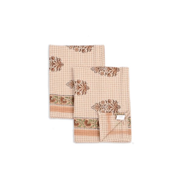 Oleander Hand Block Printed Hand Towels - Image 2