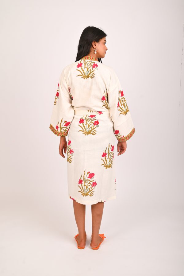 Morning Glory Block Printed Bathrobe - Image 4