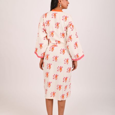 Bubbles Block Printed Bathrobe - Image 4