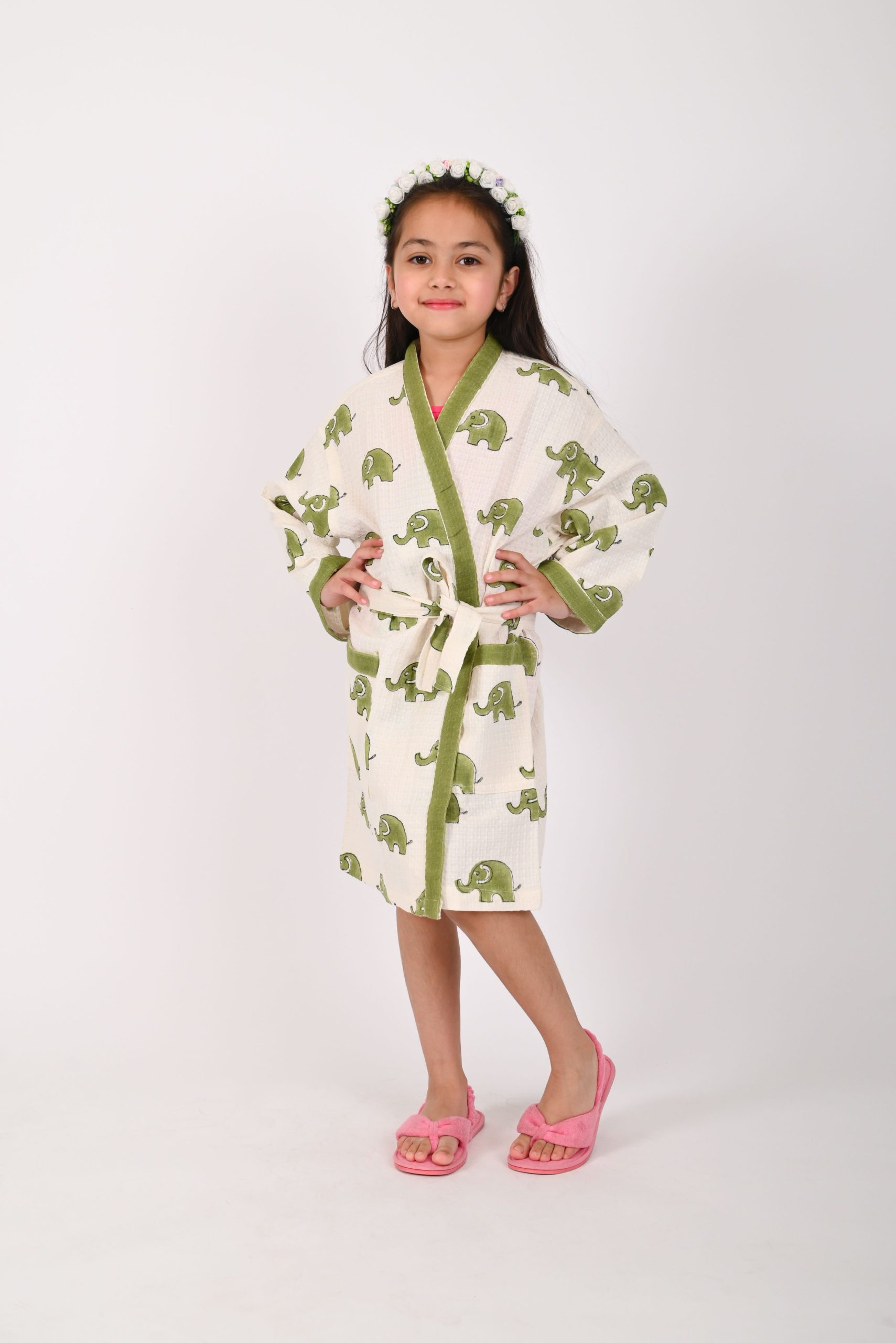 Dumbo the Elephant Block Printed Bathrobes