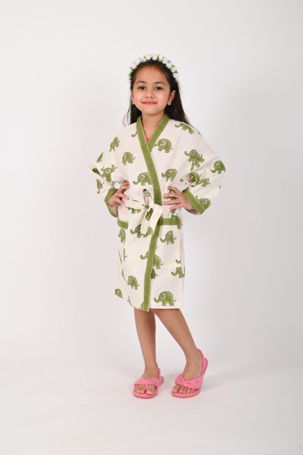 Dumbo the Elephant Block Printed Bathrobes