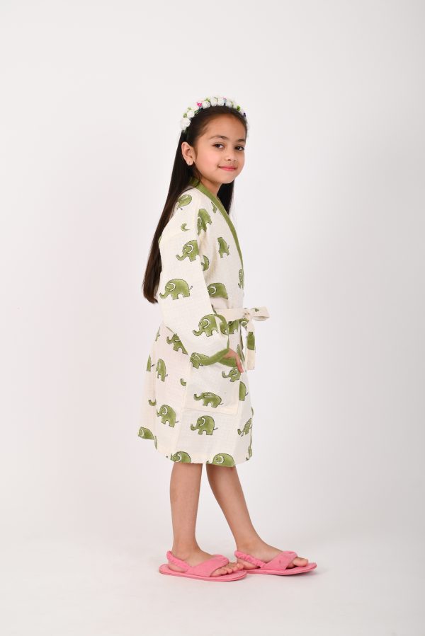 Dumbo the Elephant Block Printed Bathrobes - Image 2