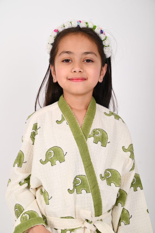 Dumbo the Elephant Block Printed Bathrobes - Image 3