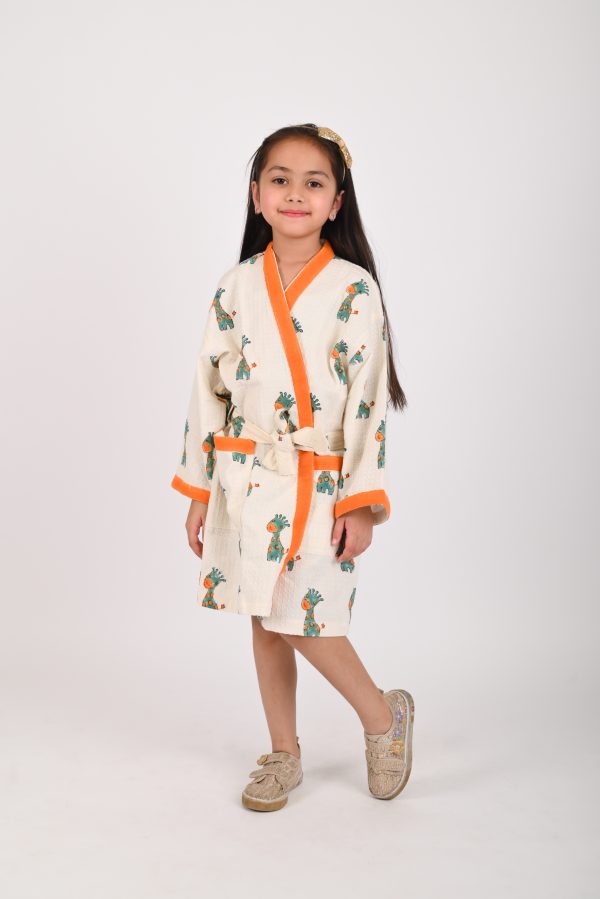 Green Safari Block Printed Bathrobes