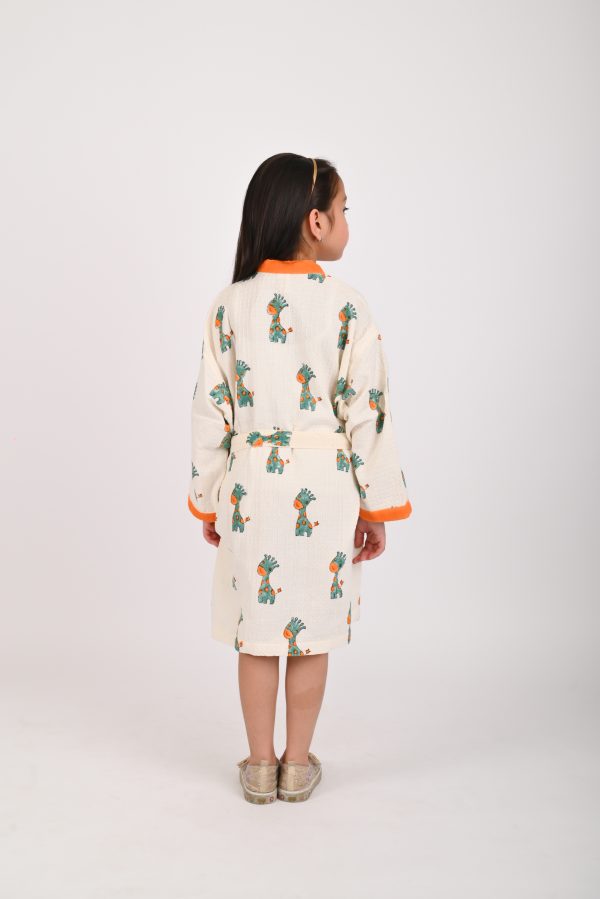 Green Safari Block Printed Bathrobes - Image 3