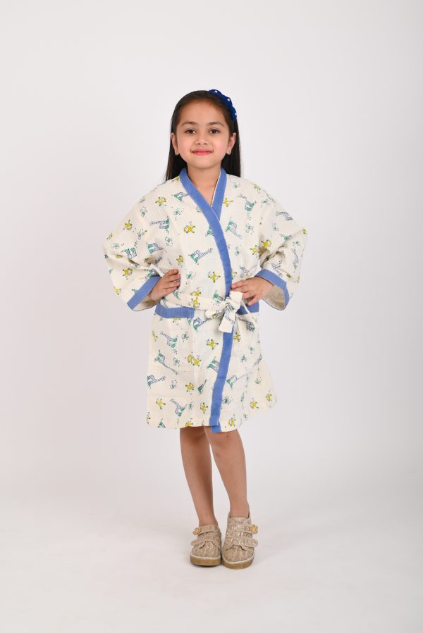 Blue Boogie Block Printed Bathrobes