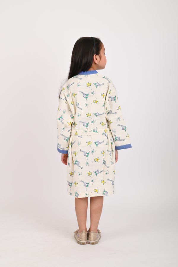 Blue Boogie Block Printed Bathrobes - Image 4