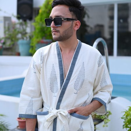 Choir Boys Block Printed Bathrobe - Image 2