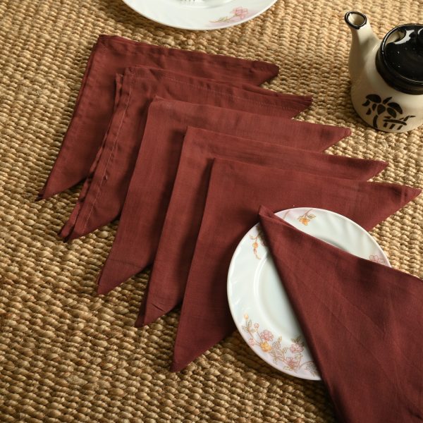WaterLily Block Printed Placemat & Napkin Set - Image 3