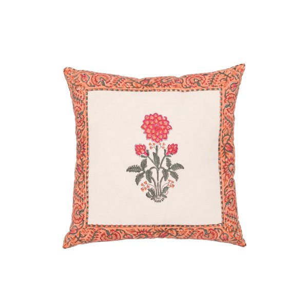 Red Maple Block Printed Cushion Covers - Image 2