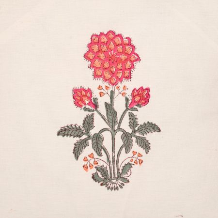 Red Maple Block Printed Cushion Covers - Image 3