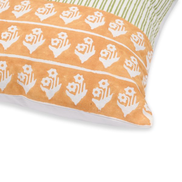 Yellow Birch Block Printed Cushion Covers - Image 3