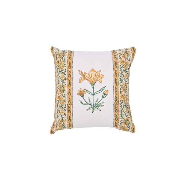 Sunflower Block Printed Cushion Covers - Image 2