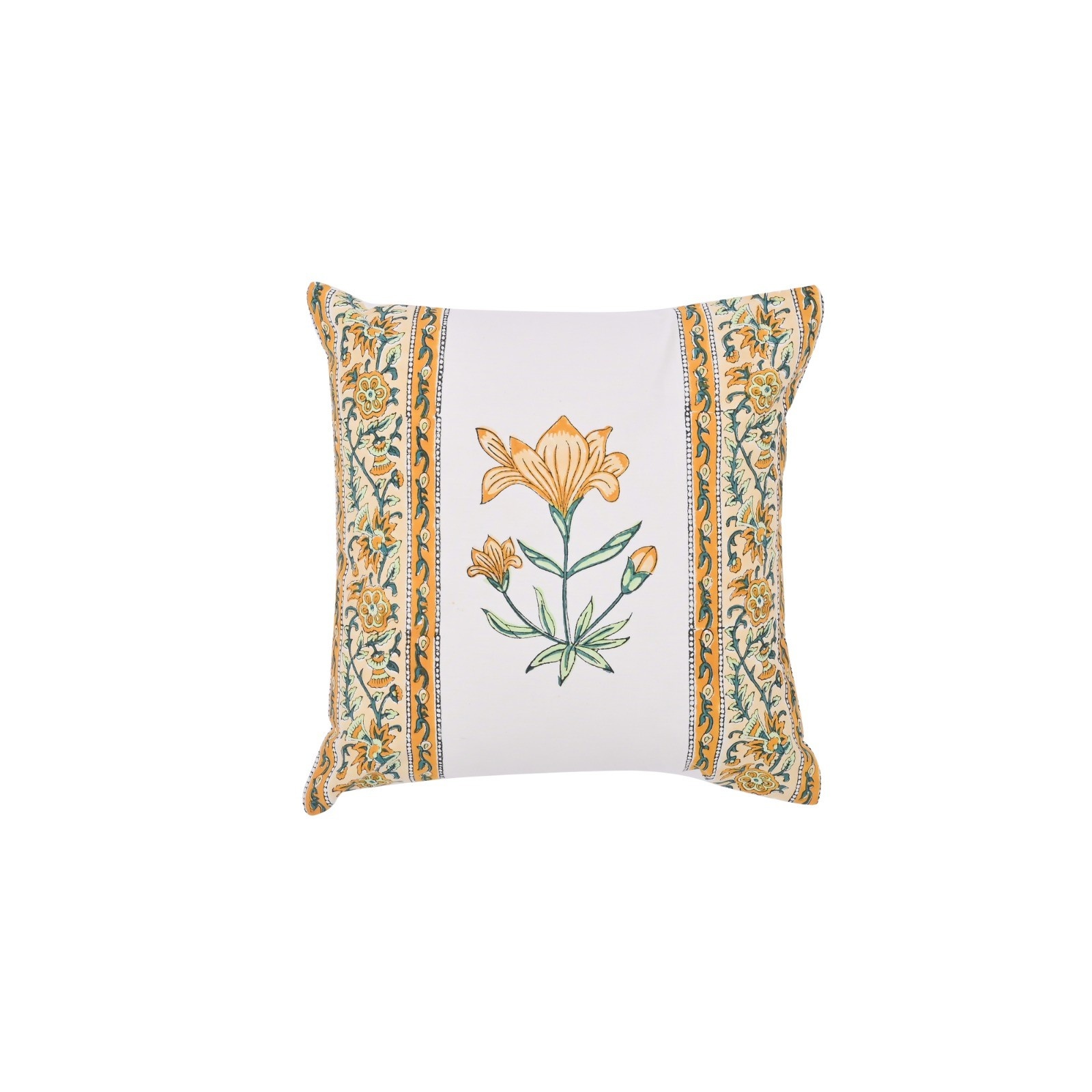 Sunflower Block Printed Cushion Covers