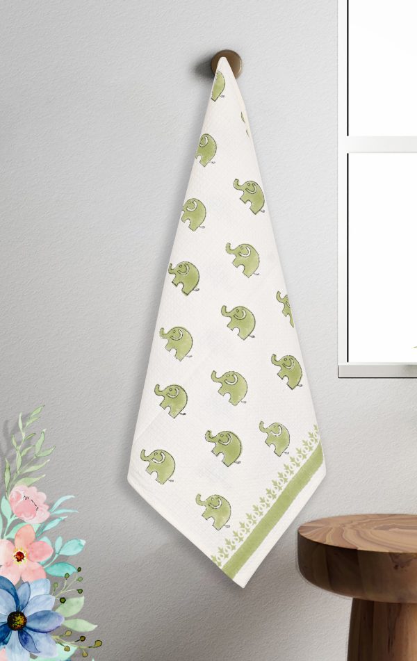 Dumbo the Elephant Block Printed Kids Bath Towels