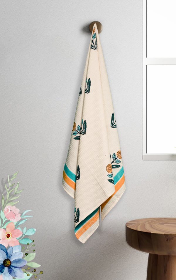 Norse Blue Block Printed Bath Towel