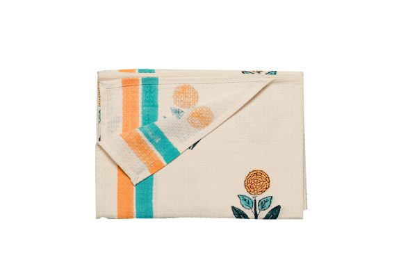 Norse Blue Block Printed Bath Towel - Image 3