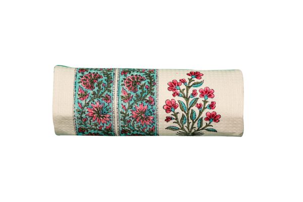 Pink Floss Block Printed Bath Towel - Image 3