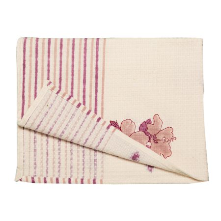 English Rose  Block Printed Bath Towel - Image 2