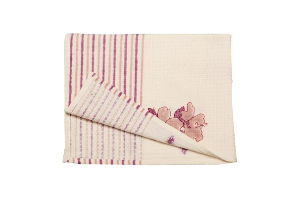 English Rose  Block Printed Bath Towel - Image 2