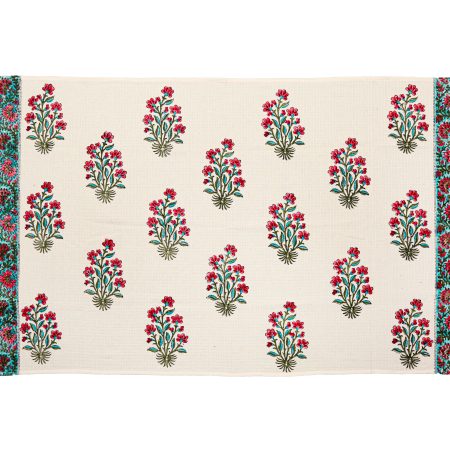 Pink Floss Block Printed Bath Towel - Image 4