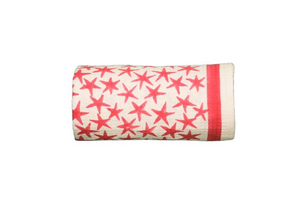 Pink Alpha Star Block Printed Kids Bath Towels - Image 4