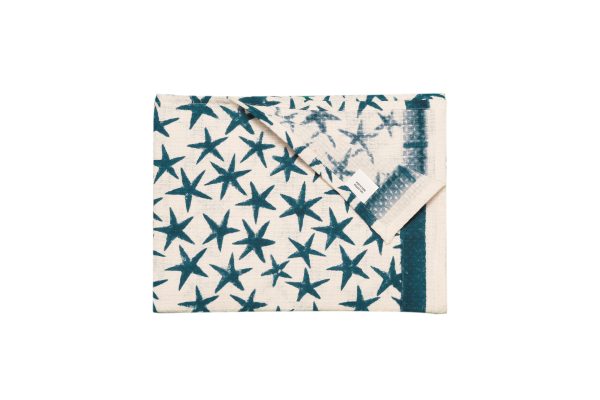 Blue Alpha Star Block Printed Kids Bath Towels - Image 3