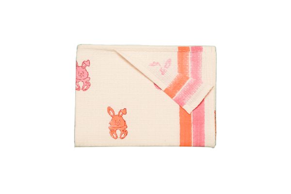 Rabbit Block Printed Kids Bath Towels - Image 3