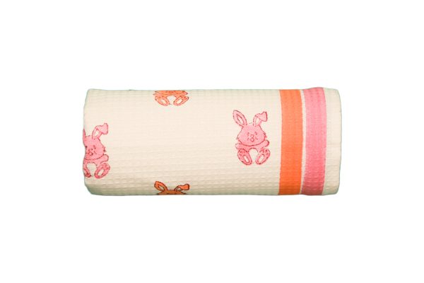 Rabbit Block Printed Kids Bath Towels - Image 4