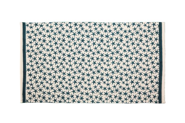 Blue Alpha Star Block Printed Kids Bath Towels - Image 2