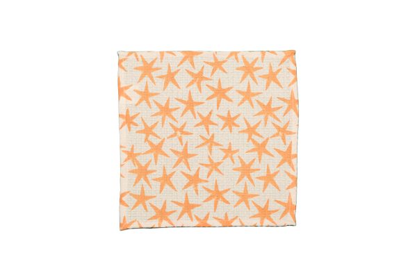 Yellow Alpha Star Block Printed Face Towels - Image 2